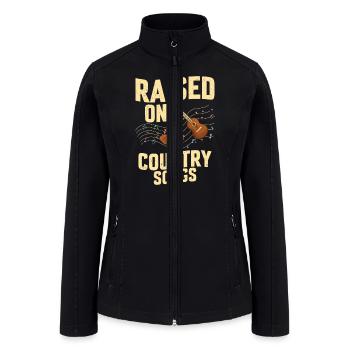 Raised On Country Songs Western Country Music - Women’s Soft Shell Jacket - black - Front
