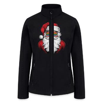 Santa Sunglasses Pride Christmas Pajama X-mas Gay - Women’s Soft Shell Jacket - black - Front