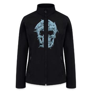 Sharks skull Shark Halloween - Women’s Soft Shell Jacket - black - Front