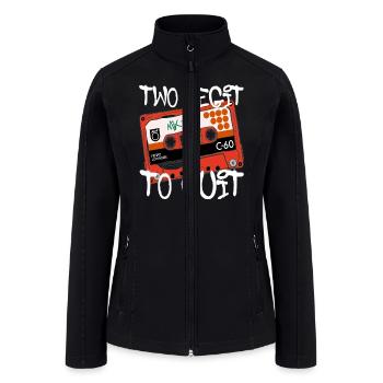 Funny Retro Hip Hop Mixtape Two Legit To Quit - Women’s Soft Shell Jacket - black - Front
