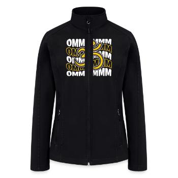 Ommmm Buddhist Symbol Statue Priest Buddhism - Women’s Soft Shell Jacket - black - Front
