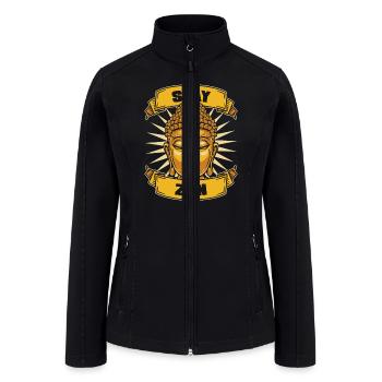 Stay Zen Buddhist Statue Symbol Priest Buddhism - Women’s Soft Shell Jacket - black - Front