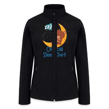 Official Sleep Shirt Panda Lover Nightgown - Women’s Soft Shell Jacket - black - Front