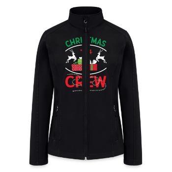 Cute Family Christmas Crew Matching Pajama Gift - Women’s Soft Shell Jacket - black - Front