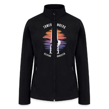 Unique Retro Style Cell Tower Worker Cell Tower Cl - Women’s Soft Shell Jacket - black - Front
