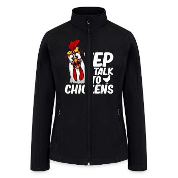 Cute Chicken Art For Men Women Kids Chicken - Women’s Soft Shell Jacket - black - Front