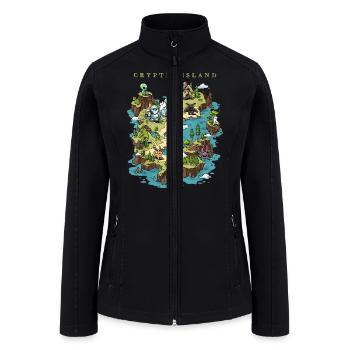 Cryptid Bigfoot Loch Ness Monster Mothman Jersey - Women’s Soft Shell Jacket - black - Front
