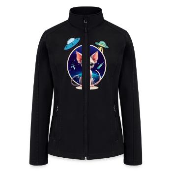 sphynx cat alien - Women’s Soft Shell Jacket - black - Front