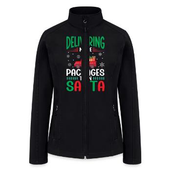 Delivering More Packages Than Santa Postal Worker - Women’s Soft Shell Jacket - black - Front