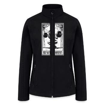 Tarot Cards Muscle Mommy Squatting Barbell - Women’s Soft Shell Jacket - black - Front