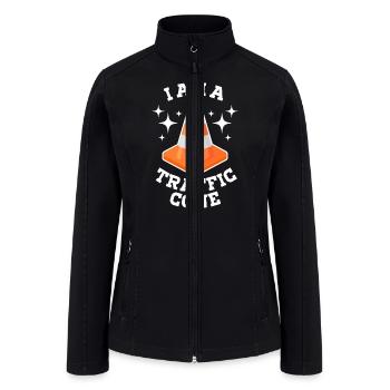 I Am A Traffic Cone Lazy Halloween Costume Easy - Women’s Soft Shell Jacket - black - Front