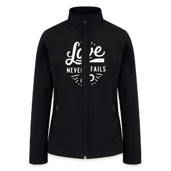 Love Never Fails - Women’s Soft Shell Jacket - black - Front