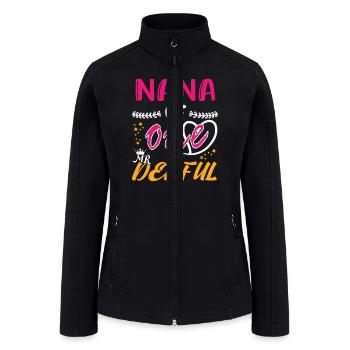 Nana of Mr One Derful Party Matching Family 1st Bi - Women’s Soft Shell Jacket - black - Front