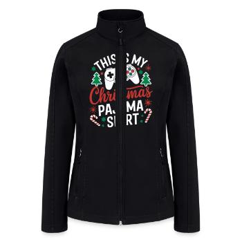 This Is My Christmas Pajamas Gamer Squad Xmas 2024 - Women’s Soft Shell Jacket - black - Front