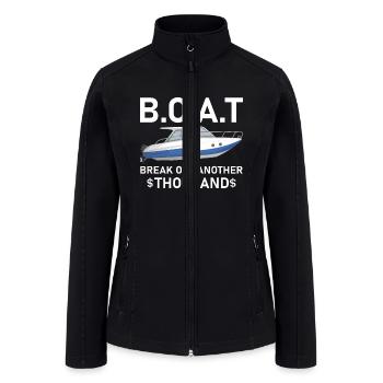 BOAT Break Out Another Thousand Boating Captain - Women’s Soft Shell Jacket - black - Front