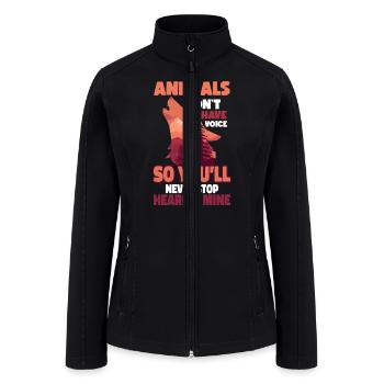 Animals Don t Have A Voice 6 - Women’s Soft Shell Jacket - black - Front