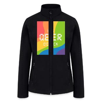 IT'S QUEER O'CLOCK - Women’s Soft Shell Jacket - black - Front