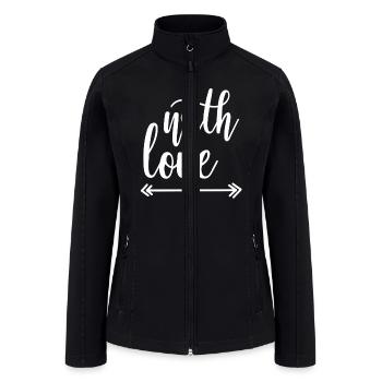 Motivational With Love Inspirational Quotes - Women’s Soft Shell Jacket - black - Front