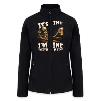 It's Fine I'm Fine Everything Is Fine - Funny - Women’s Soft Shell Jacket - black - Front