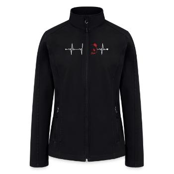 Panda Heartbeat Panda Bear Friend Giant Panda - Women’s Soft Shell Jacket - black - Front