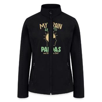 My Brain is 95% Pandas Panda Bear Friend Giant - Women’s Soft Shell Jacket - black - Front