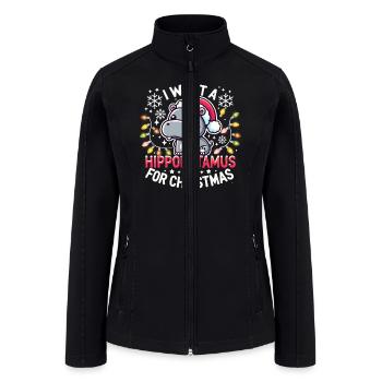 I Want a Hippopotamus for Christmas - Women’s Soft Shell Jacket - black - Front