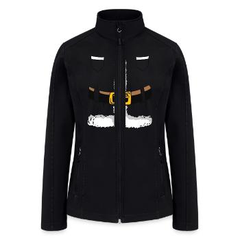 Christmas Pajama Santa Claus Suit for Men Women - Women’s Soft Shell Jacket - black - Front