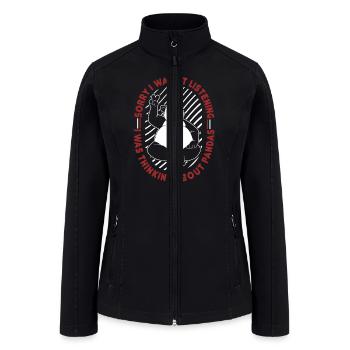 Was Thinking About Pandas Panda Bear Friend Giant - Women’s Soft Shell Jacket - black - Front