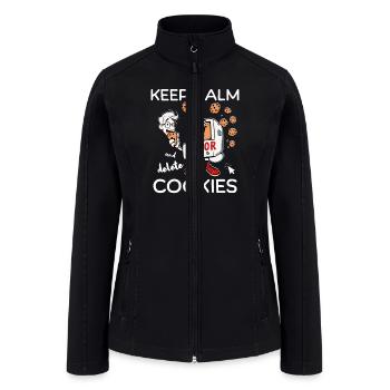 Funny Delete Cookies Retro Computer Cartoon Humor - Women’s Soft Shell Jacket - black - Front