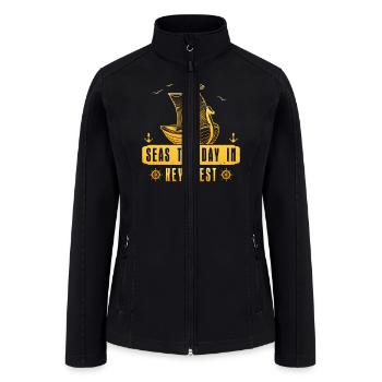 Florida Keys SEAS THE DAY IN KEY-WEST FLORIDA - Women’s Soft Shell Jacket - black - Front