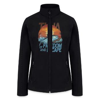 Ocean Depths and Tuna - Women’s Soft Shell Jacket - black - Front