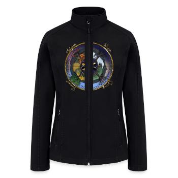 Wheel of the year Active T Shirt - Women’s Soft Shell Jacket - black - Front