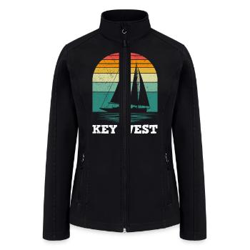 KEY-WEST FLORIDA Sailing Sunshine-State West Keys - Women’s Soft Shell Jacket - black - Front