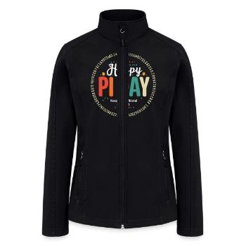 Pi Shirt for Teacher Vintage 3.14 Pi Digits Pi Day - Women’s Soft Shell Jacket - black - Front
