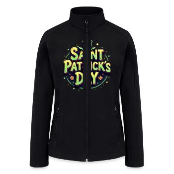 Saint Patrick`s Day Beer - Women’s Soft Shell Jacket - black - Front