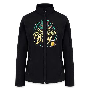 Saint Patrick`s Day Beer - Women’s Soft Shell Jacket - black - Front