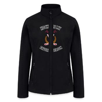 Hockey Short Favorite Season Sweatshirt, Hockey H - Women’s Soft Shell Jacket - black - Front