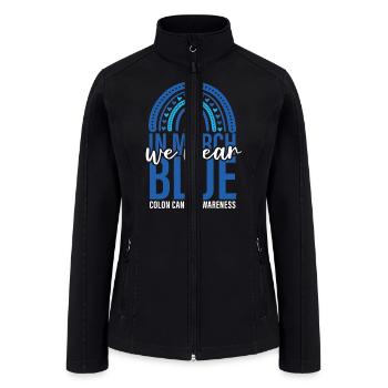 March Colon Cancer Awareness - Women’s Soft Shell Jacket - black - Front
