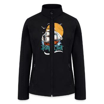 KEY-WEST FLORIDA Sunshine-State West Keys - Women’s Soft Shell Jacket - black - Front