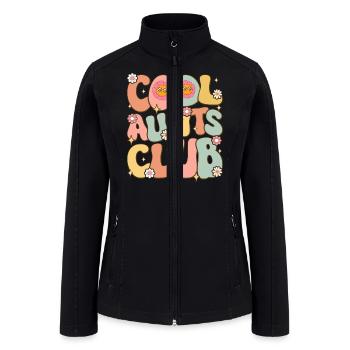 Cool Aunts Club Design Fun Stylish Auntie - Women’s Soft Shell Jacket - black - Front