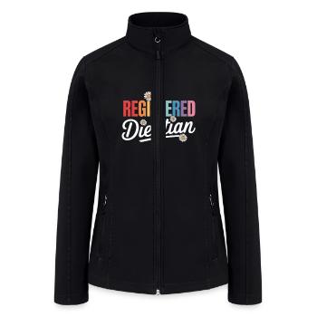 Registered Nutritionist Dietitian - Women’s Soft Shell Jacket - black - Front