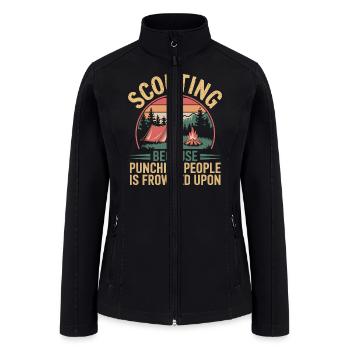 Scout Leader Scouting Camping Adventure - Women’s Soft Shell Jacket - black - Front