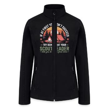 Scout Leader Scouting Camping Adventure - Women’s Soft Shell Jacket - black - Front