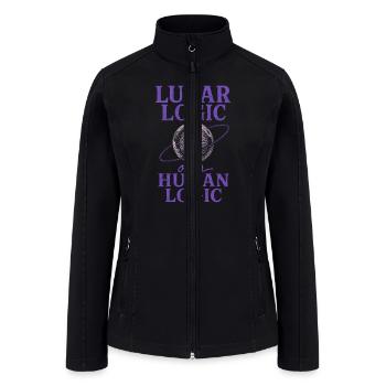 Moon Lover Celestial Sky Gazer Lunar Phase Magic - Women’s Soft Shell Jacket - black - Front