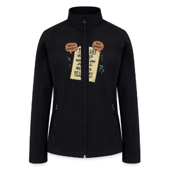 To-Do Chaos Thought Bubbles ADHD - Women’s Soft Shell Jacket - black - Front