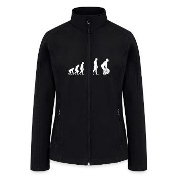 Human Evolution Weightlifter Deadlifting - Women’s Soft Shell Jacket - black - Front
