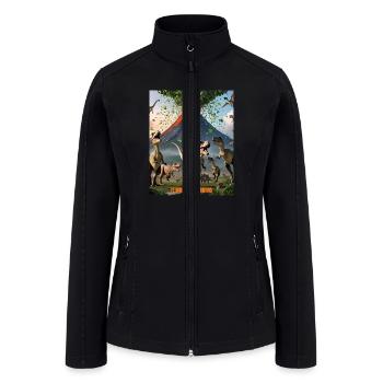 It Was the Cilantro- Funny Dinosaur Design - Women’s Soft Shell Jacket - black - Front