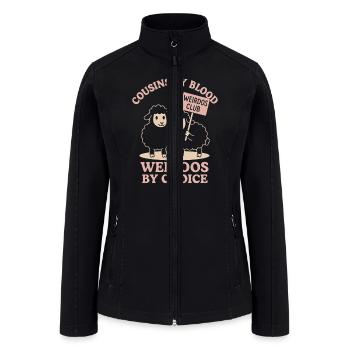 Funny Black Sheep Cousin Quirky Family Outcast - Women’s Soft Shell Jacket - black - Front