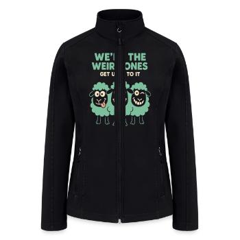 Funny Black Sheep Cousin Quirky Family Outcast - Women’s Soft Shell Jacket - black - Front