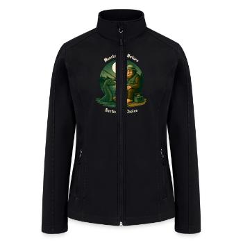 Bigfoot and Nessie Night Fishing on Loch Ness - Women’s Soft Shell Jacket - black - Front